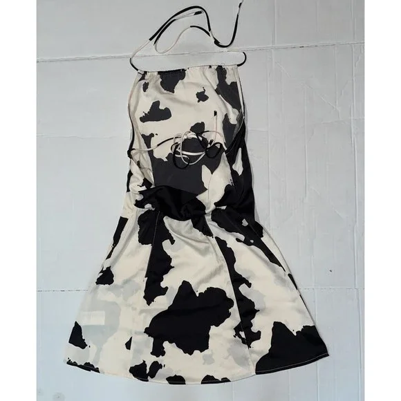 Urban Outfitters Cow print silky Halter Dress SM - Picture 12 of 12